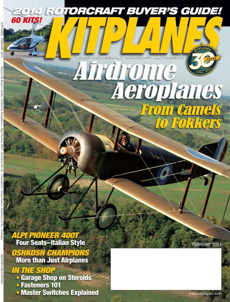 Kitplanes February 2014 cover