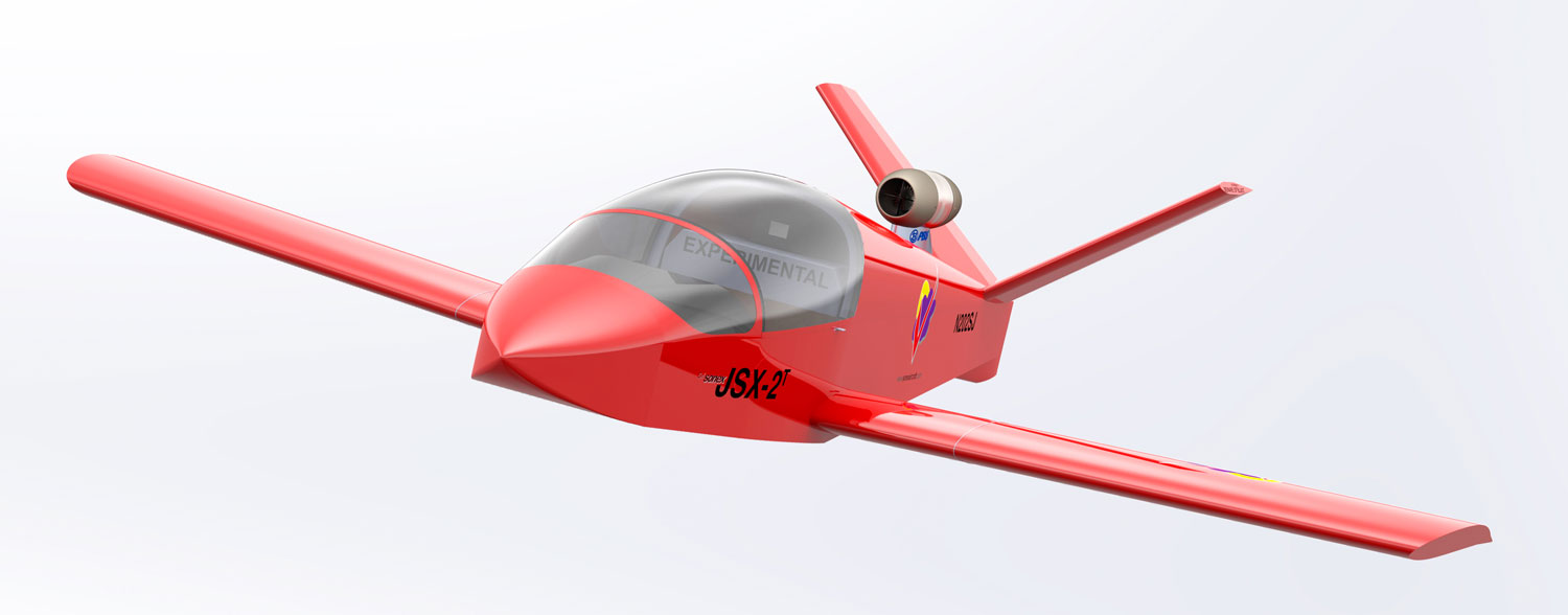 JSX-T-2, the 2-Place SubSonex jet rendering.