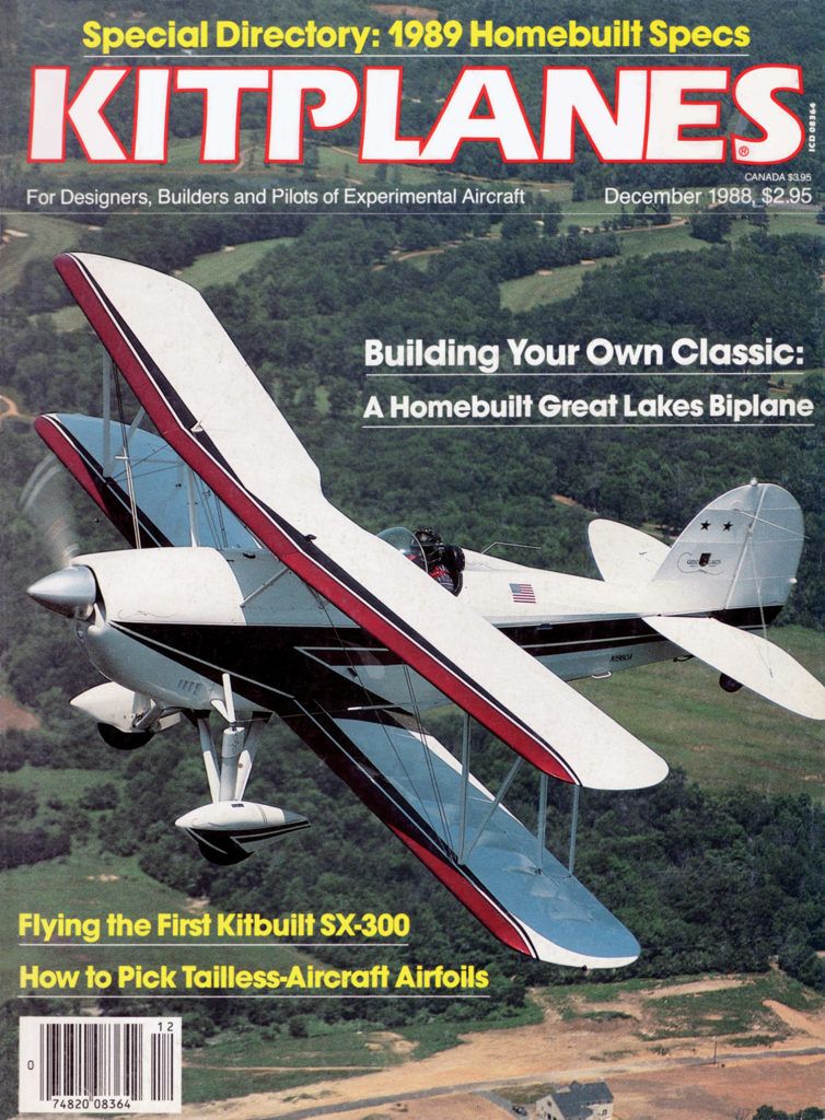 Kitplanes December 1988 Cover