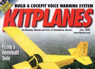 Kitplanes June 1999 cover.
