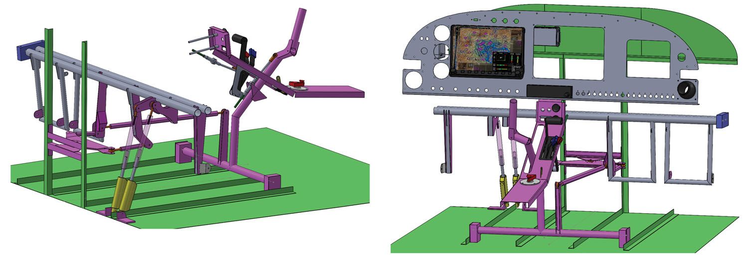 Development of cockpit and pilot seat structure (a) SolidWorks 2007